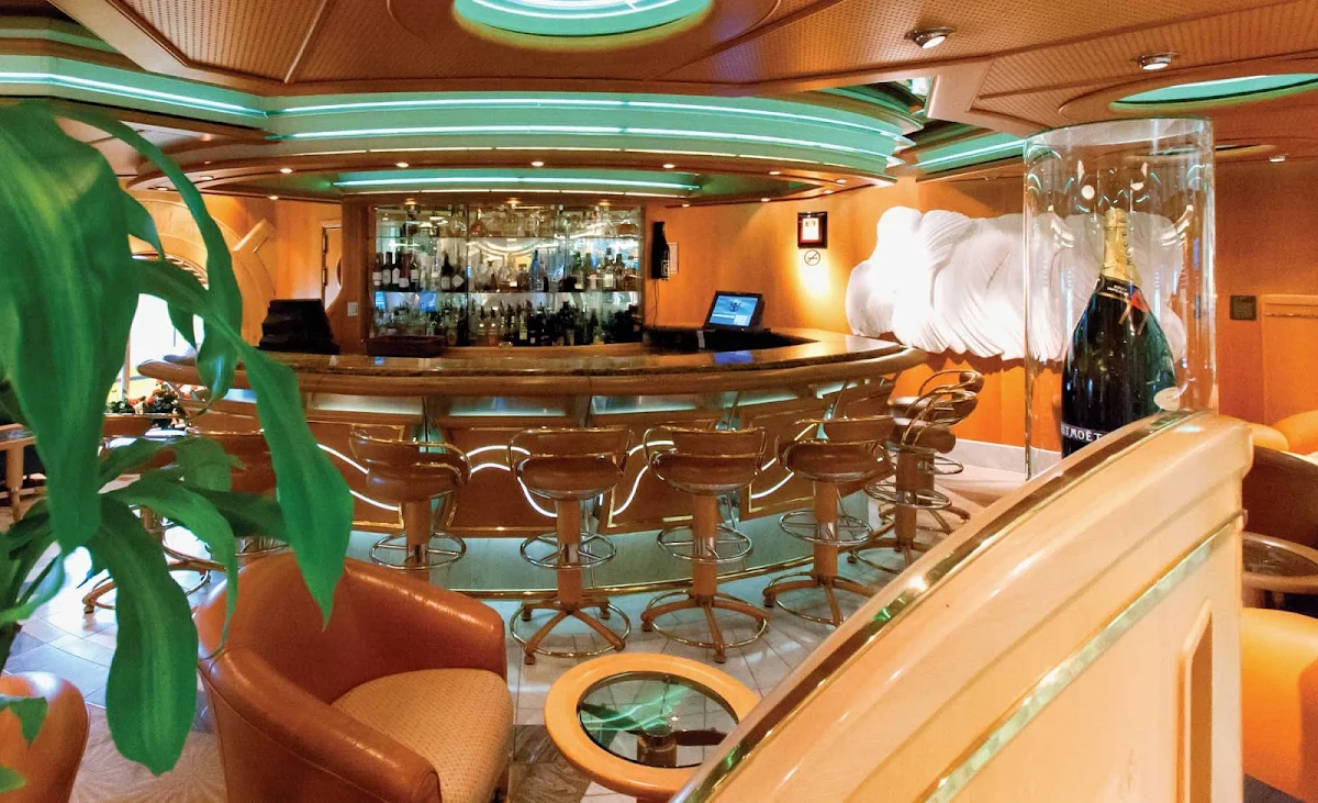 Adventure-of-the-Seas-Diamond-Lounge - Access to the Diamond Lounge is reserved for Diamond-level and above members of the Crown & Anchor Society, Royal Caribbean's loyalty program.