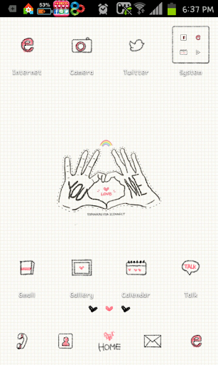 You love me go launcher theme