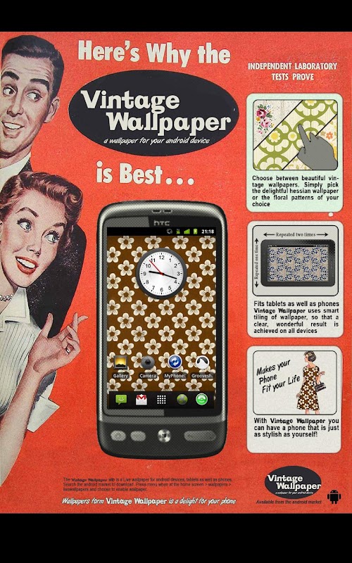 Android application Vintage Wallpaper HD screenshort