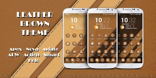 Android application Leather Brown Theme screenshort
