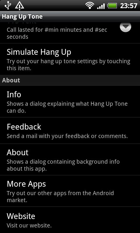 Hang Up Tone Screen 2