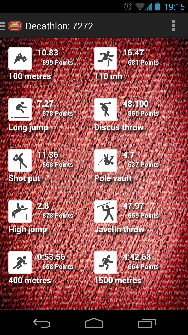 Android application Decathlon Calculator Pro screenshort