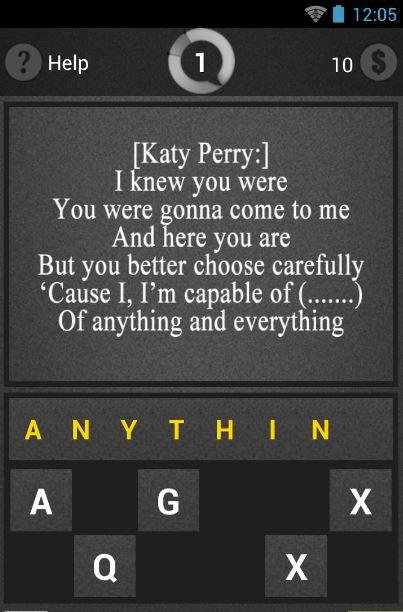 Katy Perry Guess Song Screen 2