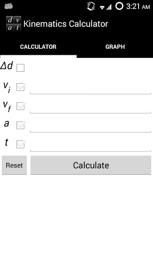 Kinematics Calculator