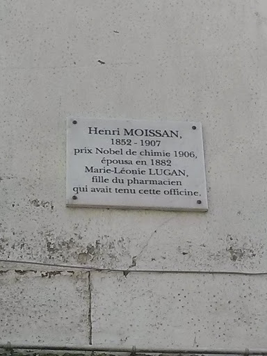 Plaque Commémorative Henri Moissan