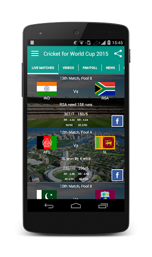 Cricket App for World Cup 2015