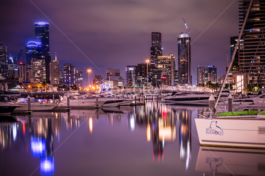 Purple Haze by Phil Hanna - City,  Street & Park Skylines