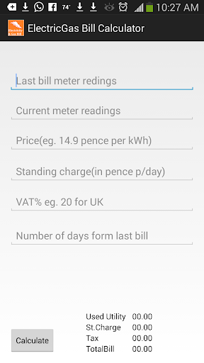 Utility Bill Calculator