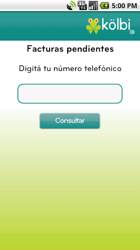 Kolbi app detalle de factura