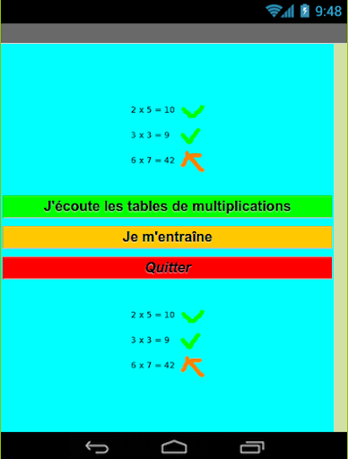 Les tables de multiplications