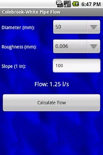 Drainage Calculator - screenshot thumbnail