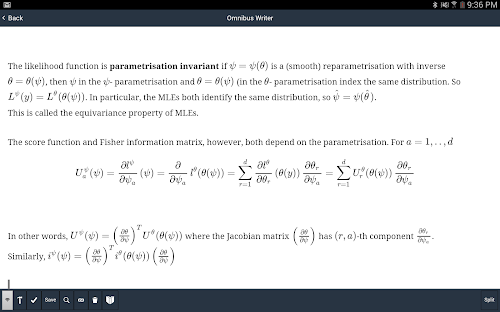 Android application Omnibus Writer Pro screenshort