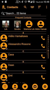 Lastest Theme x RocketDial Flat BOrang APK