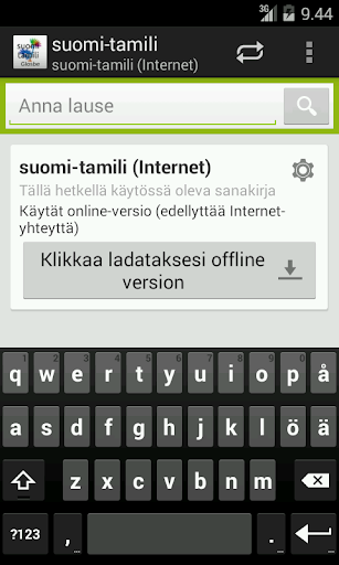 Finnish-Tamil Dictionary