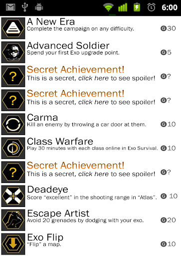 Advanced Warfare Achievements