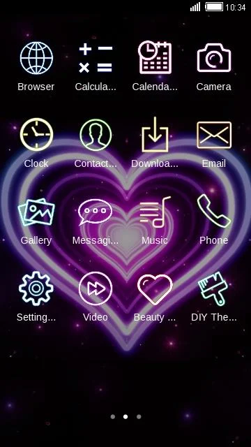 NEON HEART C LAUNCHER THEME For Android