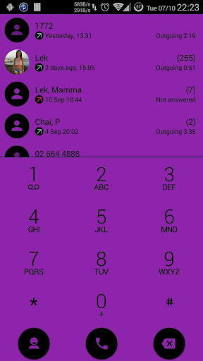 Dialer theme Flat Purple