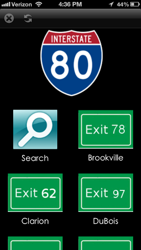 i80 Interstate-80 PA Exits