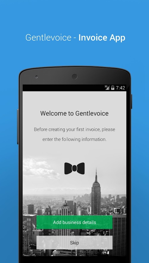 Android application Gentlevoice - Invoice App screenshort