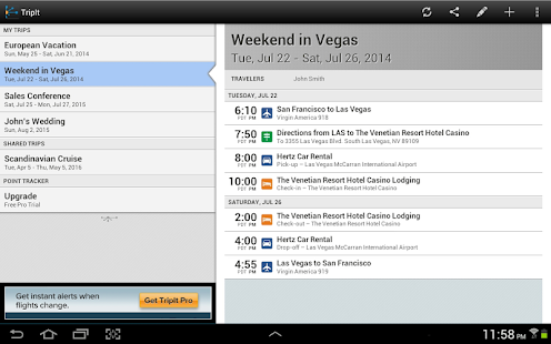 TripIt Travel Organizer – Free - screenshot thumbnail