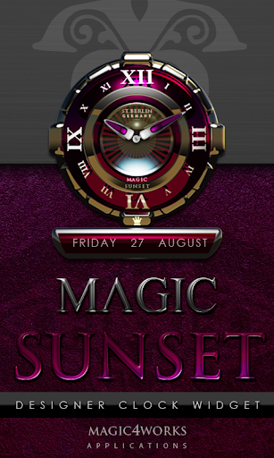 Sunset designer Clock Widget