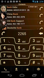 RocketDial Razr Gold Theme