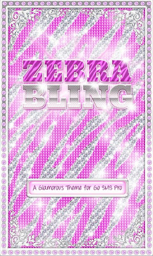 Purple ♦BLING♦ Theme Zebra SMS