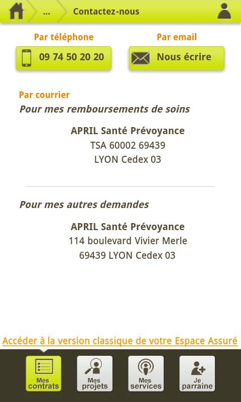 APRIL Mon Espace Screen 3