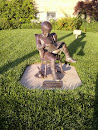 Little Boy Reading Statue
