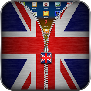 UK Flag Zipper Lock alt="UK Flag Zipper Lock is a zipper screen lock application. Beautiful British Flag displays on your lock screen while your phone is locked and you can unzip the flag to unlock your android smartphone. UK Flag zipper lock is a totally free application for your smartphone. If you are a British Flag lover then you surely wanna decorate your screen with this beautiful UK flag zipper lock and show your patriotism. UK Flag zipper lock screen is an easy and simple locker made for people who aren't really concerned with screen lock security or passwords. Very handy way to unlock your phone, just drag the zipper downwards and done. UK Flag zipper screen lock comes up with gorgeous high definition graphics. Users can also enable/disable the locker from settings menu. This app is compatible with almost every android smartphone. So enjoy your favorite UK Flag zipper lock screen and don't forget to rate us and give your feedback."