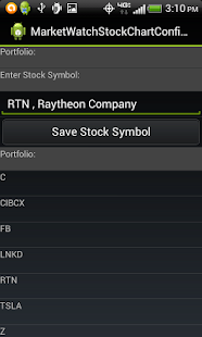 MarketWatch Stock Chart Config Screenshots 0