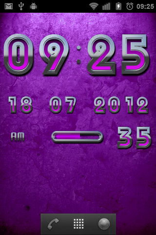 PINK Digital Clock Screen 3