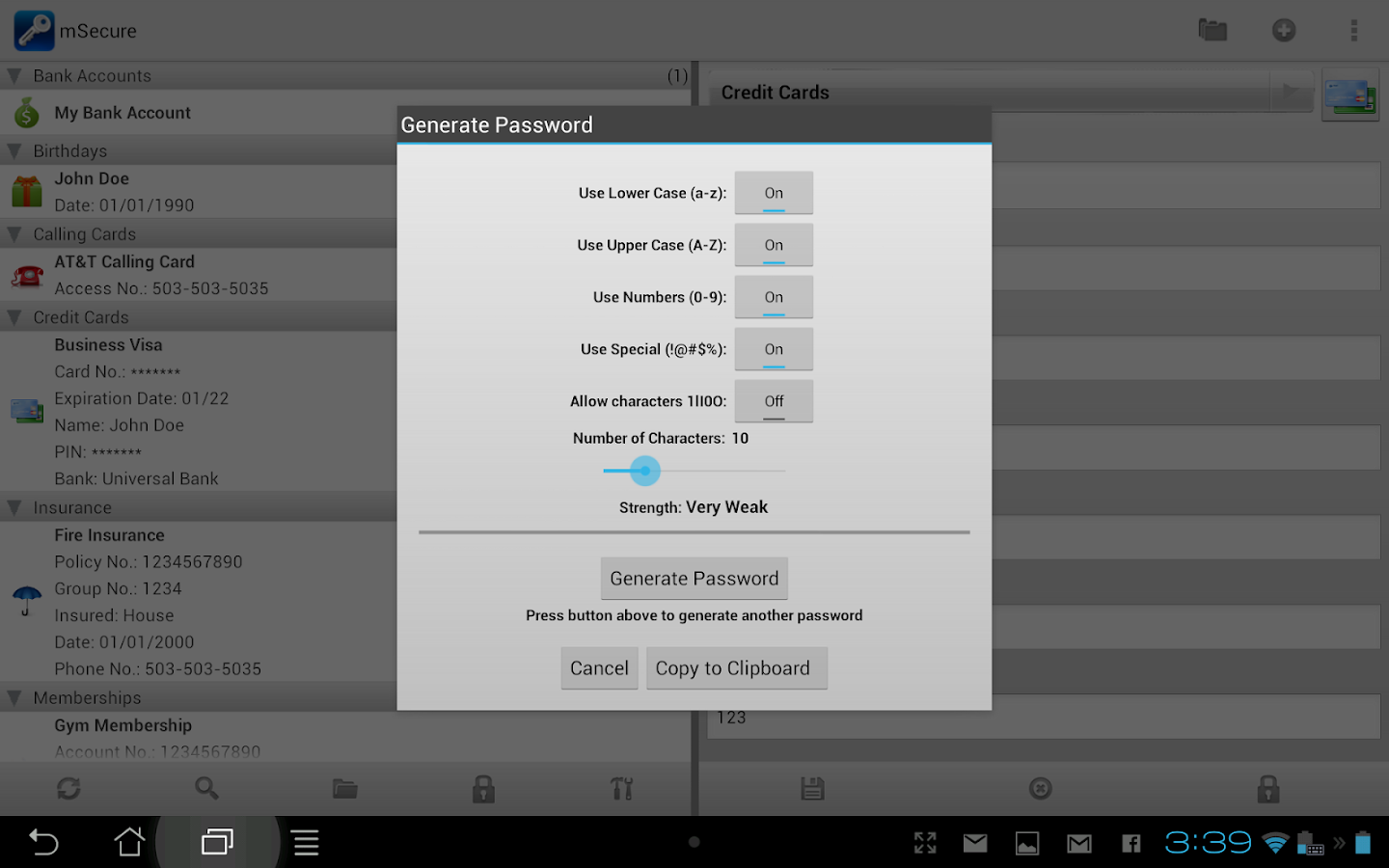 mSecure - Password Manager - screenshot