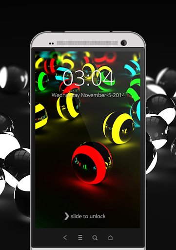 3D Light Balls Screen Lock