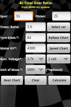 Rc Final Gear Ratio Calculatorのおすすめ画像1