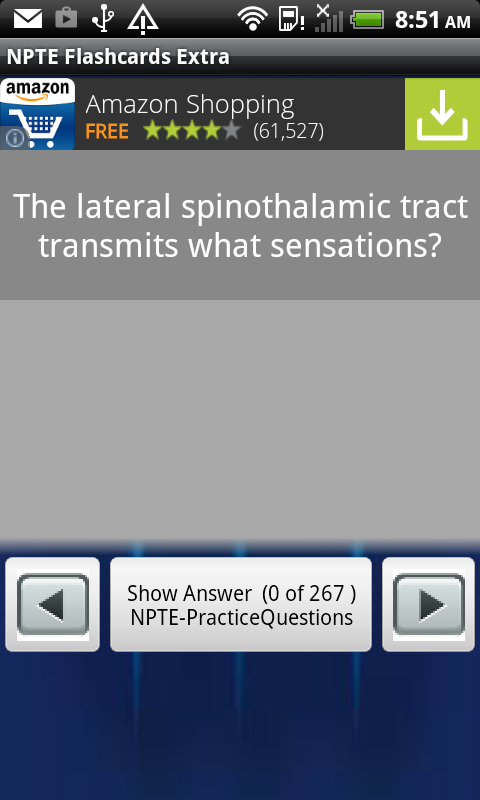 NPTE Flashcards Extra Screen 2