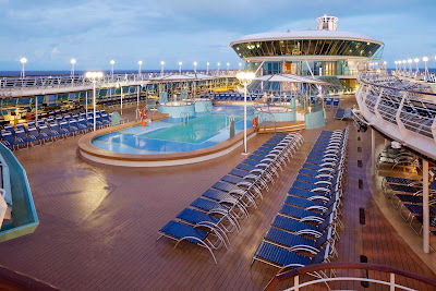 Rhapsody of the Seas has both an outdoor and an adults-only indoor pool. 