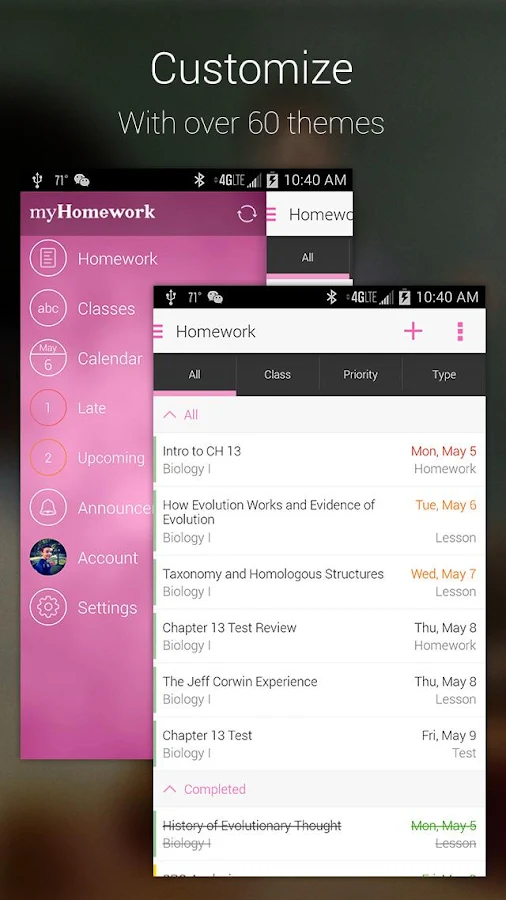    myHomework Student Planner- screenshot  