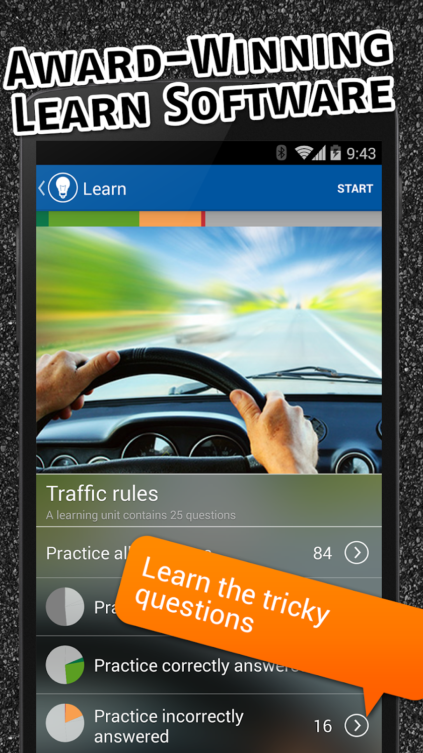 iTheory Standard Driving Exam Screen 2