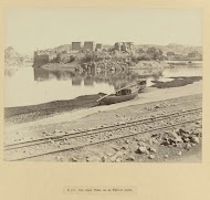 Gezicht op het eiland Philae in de Nijl