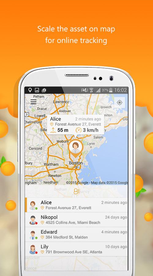 GPS-Trace Orange Screen 3