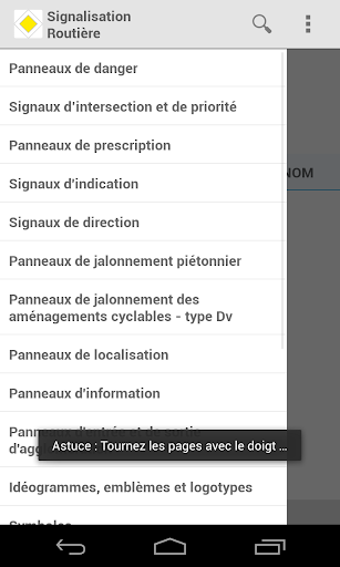 Signalisation code de la route