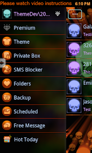 Glowing Neon Skulls Theme Screenshots 3