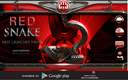 【免費個人化App】red snake clock widget-APP點子