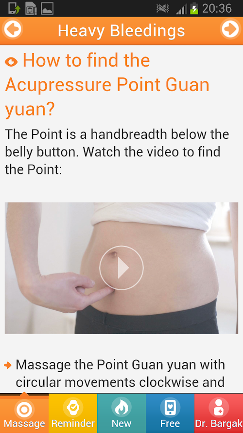 Android application Acupressure For Menopause screenshort