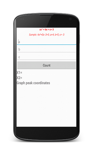 Quadratic Equation Math Solver