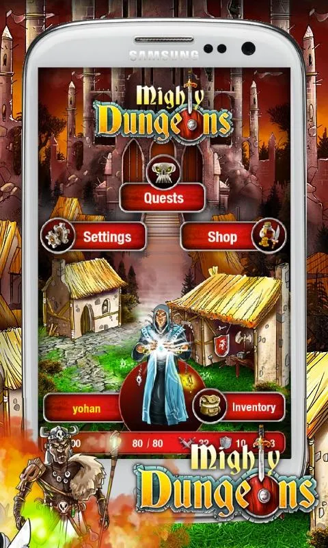    Poderoso tela Dungeons-  