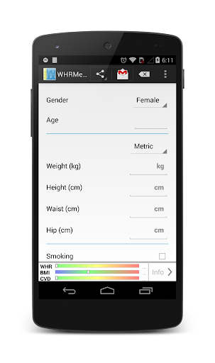 WHRMeter BMI WHR CVD measure