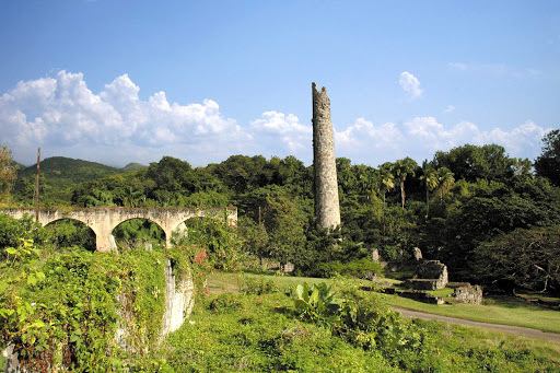 Ruins of an old sugar mill on Saint Kitts.