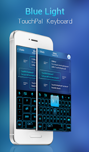 免費下載生產應用APP|Neon Blue TouchPal Theme app開箱文|APP開箱王
